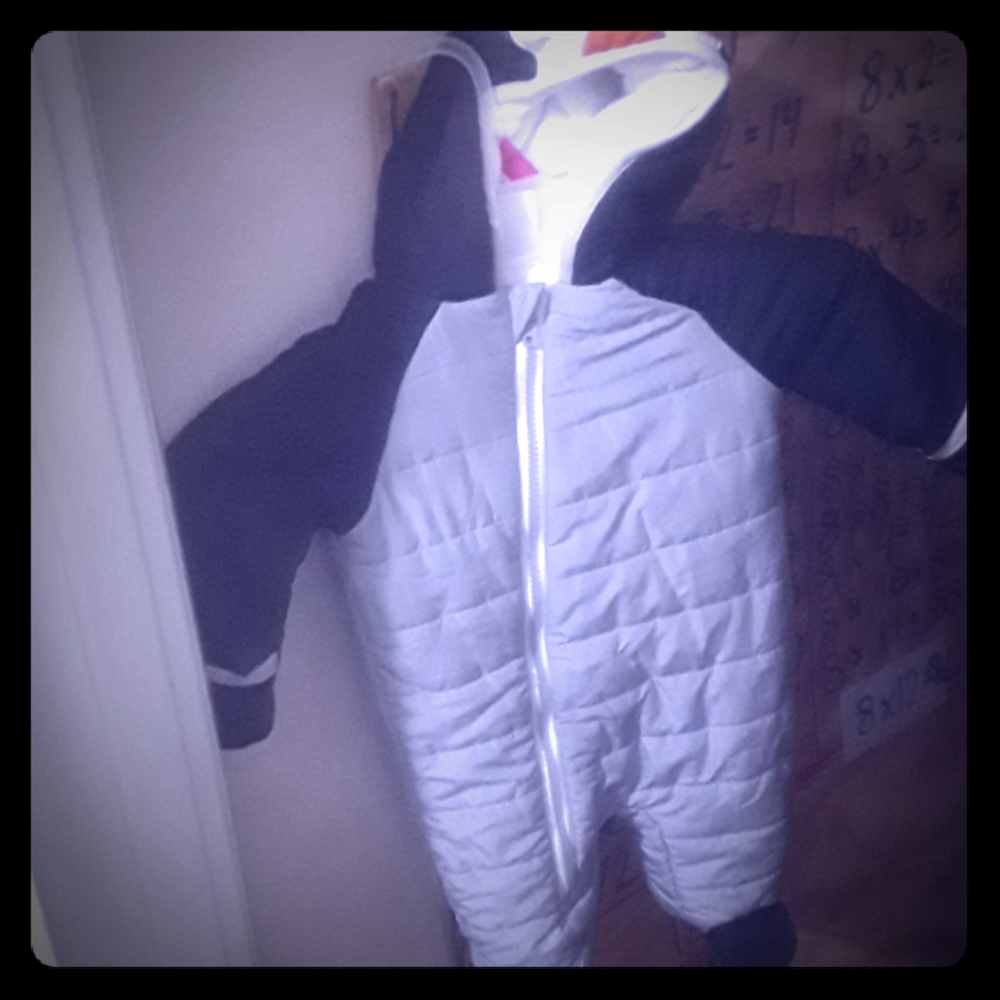 A baby snowsuit